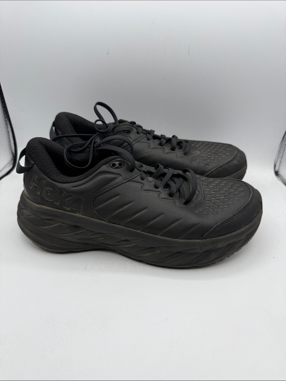 Hoka BONDI SR men’s 10 Black Cushioned Work Sneakers S1